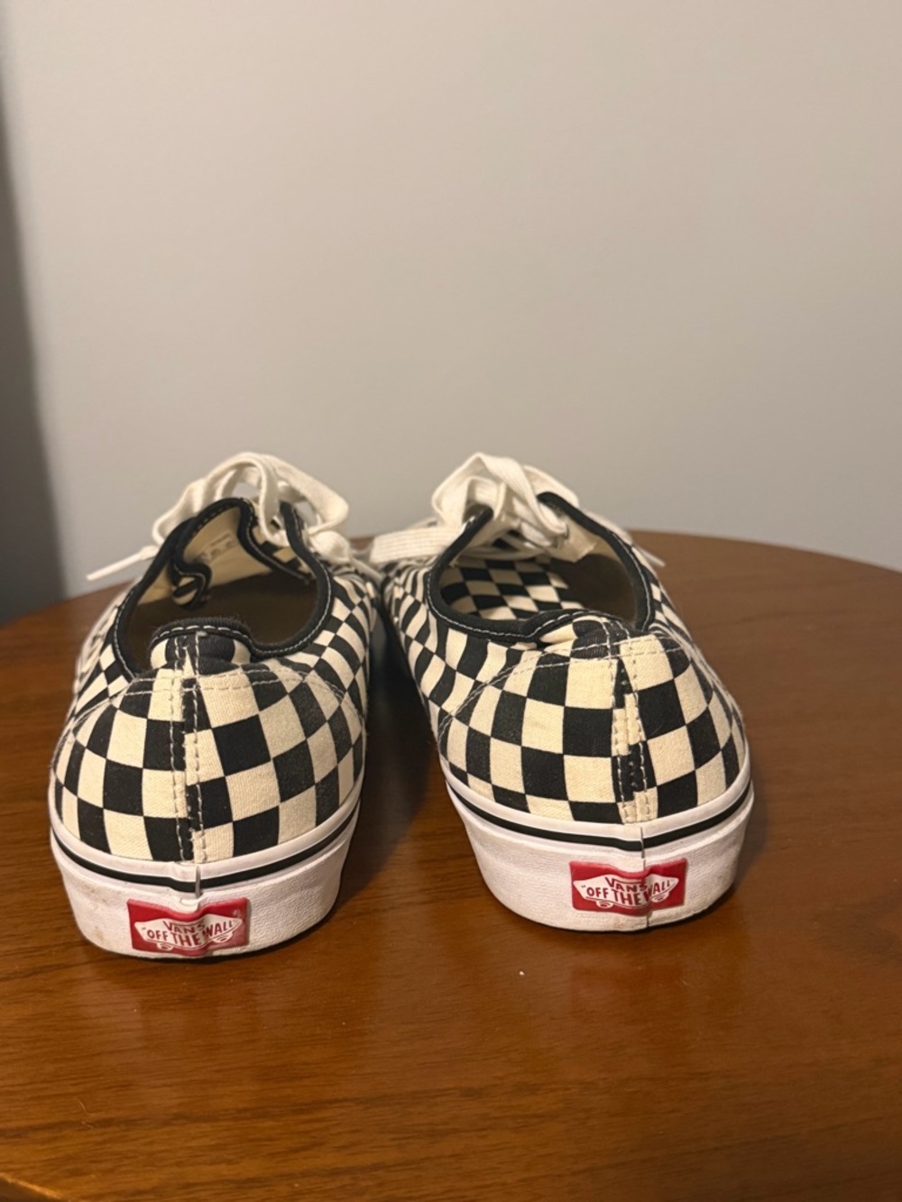 Vans Authentic Checkerboard Sneakers – Black/White - Picture 4 of 7
